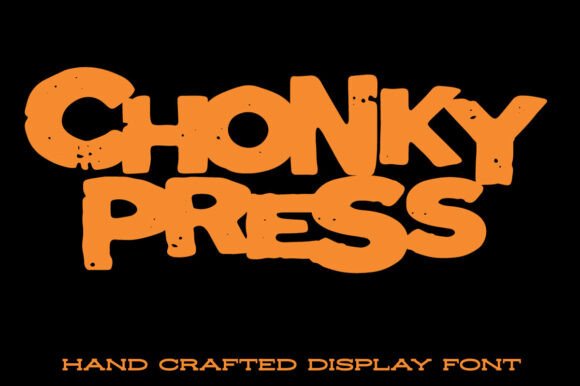Chonky Press: A Bold Font for Handmade Crafters