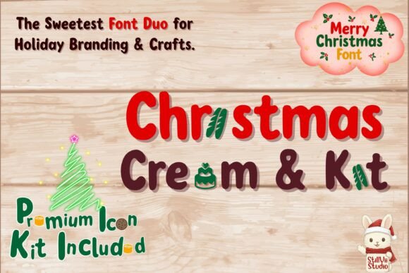 Christmas Cream and Kit: A Font for the Holiday Season