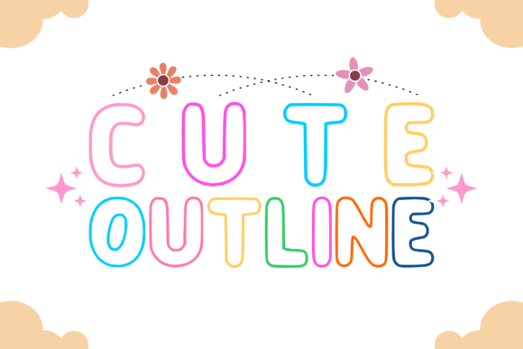 Cute Outline: A Playful Display Font for Editorial Design and Branded Content