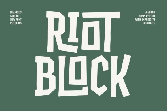 Riot Block: A Bold Typeface for Dynamic Branding