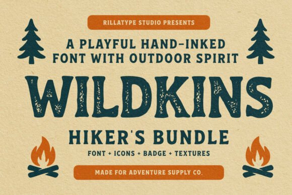 Wildkins Hiker’s Bundle: A Font for Adventure and Branding